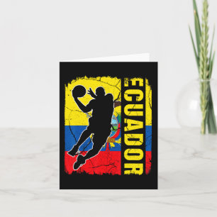 Ecuadorian Basketball Player Ecuador Flag Basketba Card
