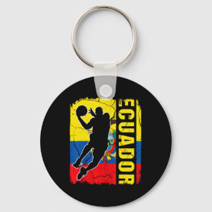 Ecuadorian Basketball Player Ecuador Flag Basketba Key Ring