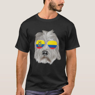 Ecuadorian Flag Dandie Dinmont Terrier Dog Ecuador T-Shirt