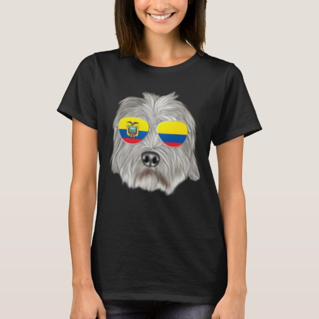 Ecuadorian Flag Dandie Dinmont Terrier Dog Ecuador T-Shirt (Front)