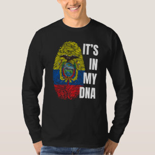 Ecuadorian Flag Dna Fingerprint Ecuador T-Shirt
