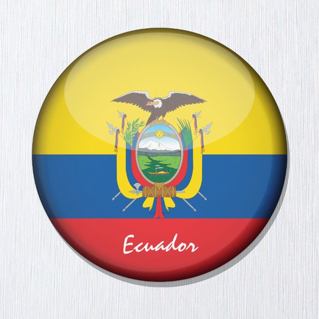 Ecuadorian flag & Ecuador - travel/sports fans Magnet (Creator Uploaded)
