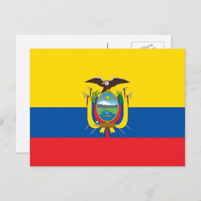 Ecuadorian Flag, Flag of Ecuador Postcard (Front/Back)