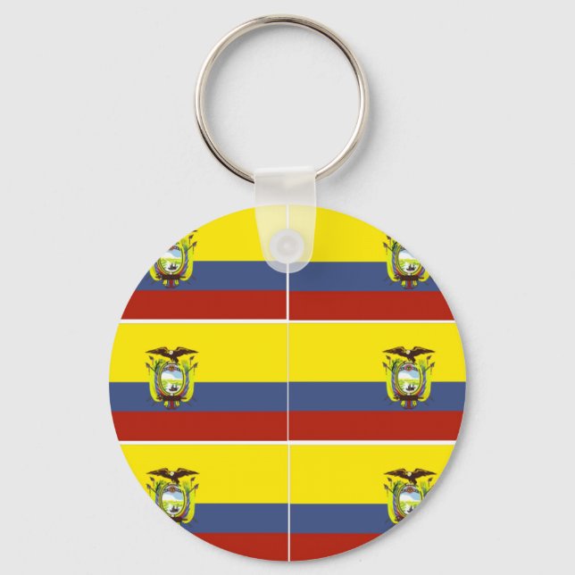 ecuadorian flag key ring (Front)