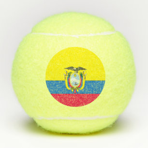 Ecuadorian flag tennis balls