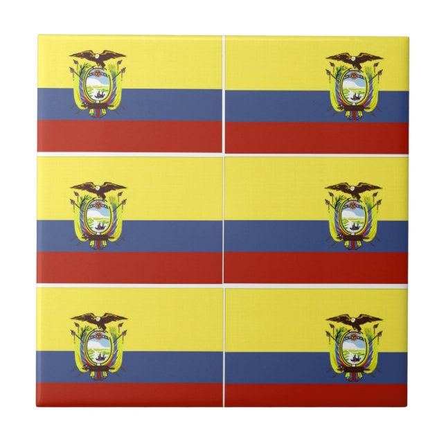 ecuadorian flag tile (Front)