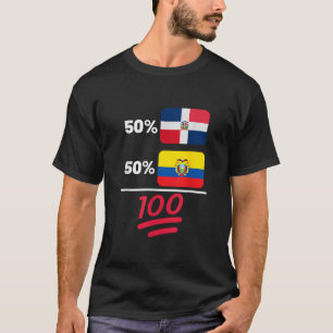 Ecuadorian Plus Dominican Mix Flag Heritage T-Shirt