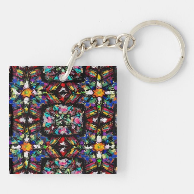 Ecuadorian Stained Glass Key Ring (Back)