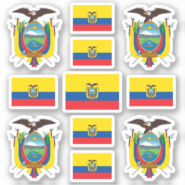 Ecuadorian state symbols / coat of arms and flag (Front)