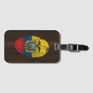 Ecuadorian touch fingerprint flag luggage tag