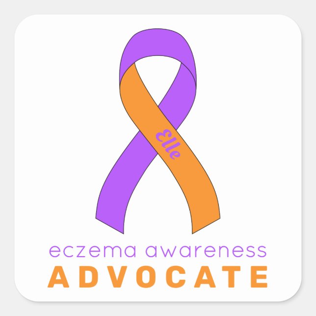 Eczema Advocate White Square Sticker (Front)