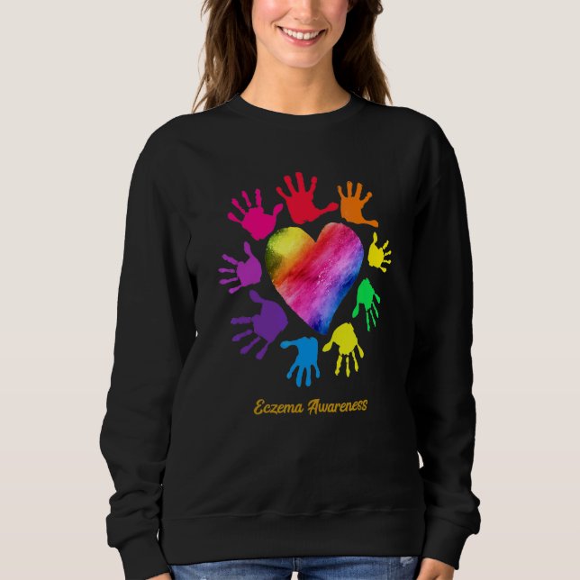 Eczema Awareness Hands Eczema Sweatshirt (Front)