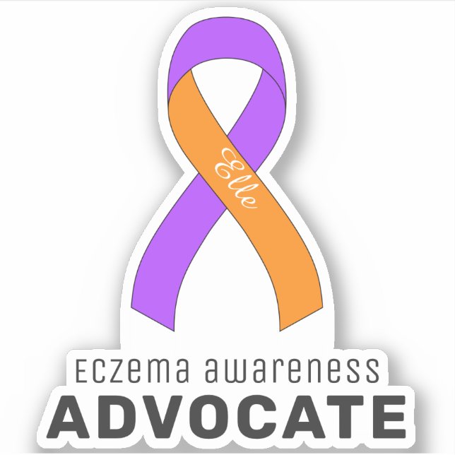 Eczema Awareness Vinyl Sticker (Front)