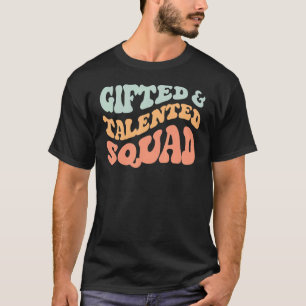 ed And Talented Squad Retro Groovy wavy Vintage T-Shirt