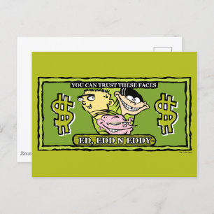 Ed, Edd, n Eddy Dollar Bill Postcard
