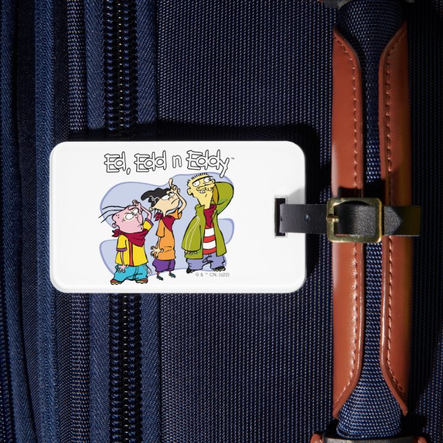 Ed, Edd, n Eddy Hand Signs Luggage Tag (Front Insitu 4)