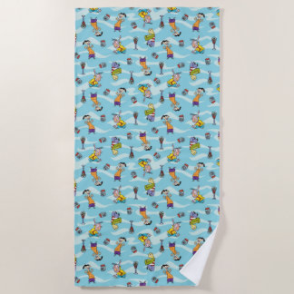 Ed, Edd, n Eddy Pattern Beach Towel