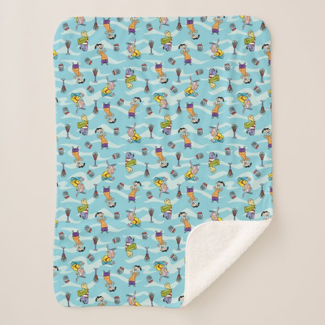 Ed, Edd, n Eddy Pattern Sherpa Blanket (Front)