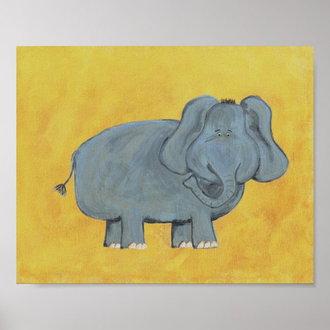 Ed Elephant Nursery Art - PRINT (Front)