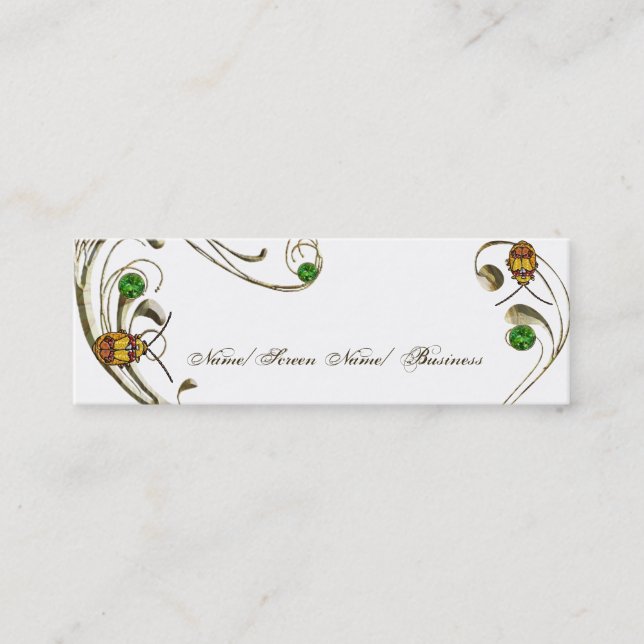 ed Shouldered Leaf Beetle Mini Business Card (Front)