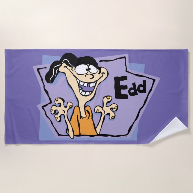 Edd Character Graphic Beach Towel (Front)