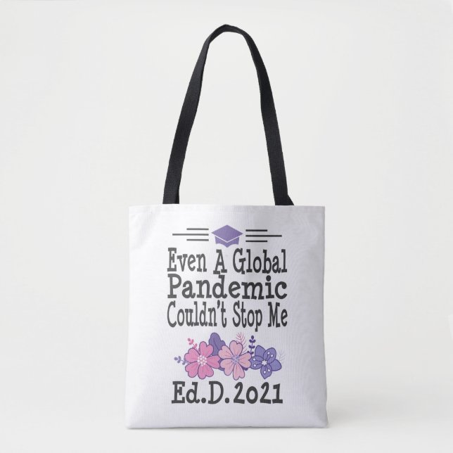 EdD Doctor of Education 2021 Graduation Gift Funny Tote Bag (Front)