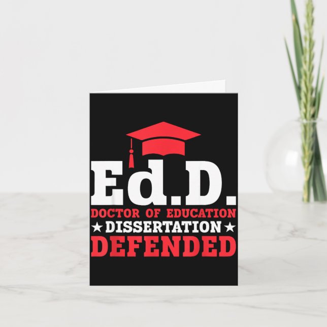 Edd doctor of education dissertation defended edd card (Front)
