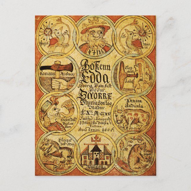 Edda Norse Mythology Postcard (Front)