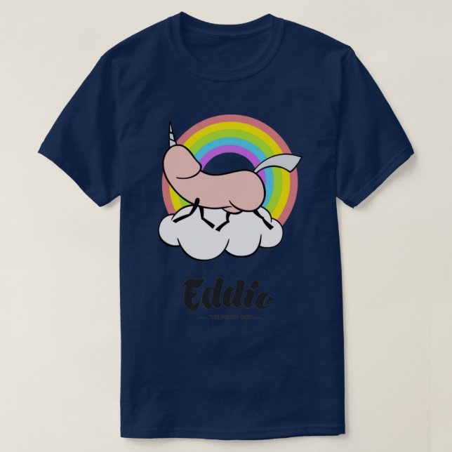 Eddie Funky Unicorn Dick  T-Shirt (Design Front)
