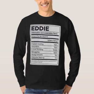 Eddie Nutrition Information  Problem Solving Hard  T-Shirt