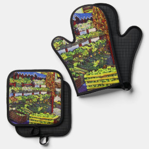 Eddie’s Market, Hungary Oven Mitt & Pot Holder Set