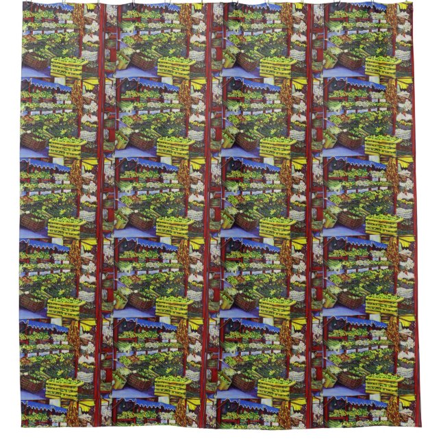 Eddie's Market, Hungary Shower Curtain (Front)