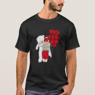 EDDY BEAR I LOVE YOU Hugs Hearts Balloons Tee