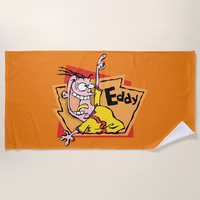 Eddy Character Graphic Beach Towel (Front)