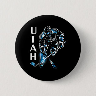 Eddy's Canyon Hockey Uni-adult Utah Hockey  6 Cm Round Badge
