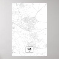 Ede, Netherlands (black on white)