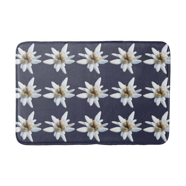 Edelweiss Alpine Flower Bath Mat (Front)