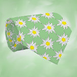 Edelweiss Alpine Flower Print Light Green Neck Tie<br><div class="desc">A light blue green tie with the print of an edelweiss Swiss Alpine flower . This design is also available in red ,  black and light blue .
© ArianeC Illustrations-All rights reserved</div>