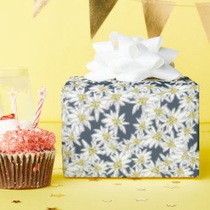 Edelweiss Alps Wildflower Hand-Drawn Cottagecore Wrapping Paper