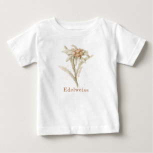 Edelweiss Baby Vintage Floral Watercolor Baby  T-Shirt