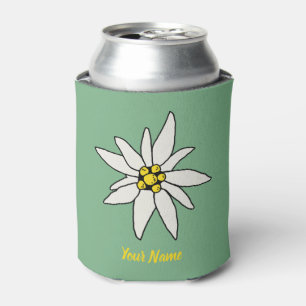 Edelweiss Chalet Flower Retro Huts Vintage Alm Can Cooler