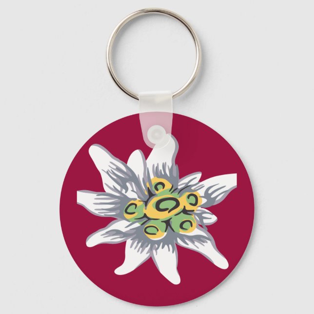 Edelweiss flower key ring (Front)