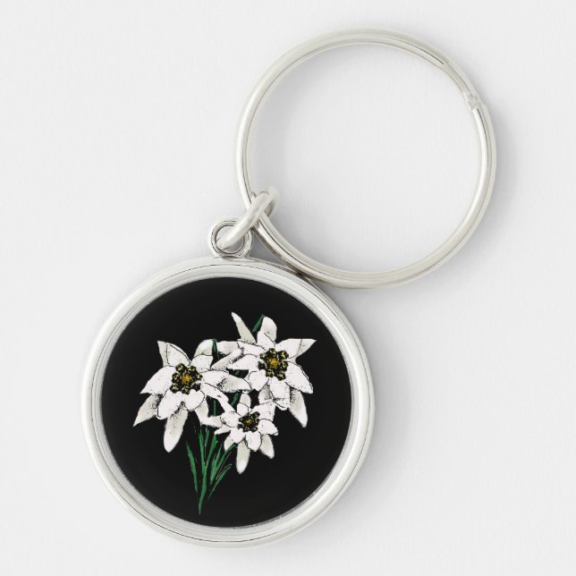 Edelweiss Flowers Key Ring (Front)
