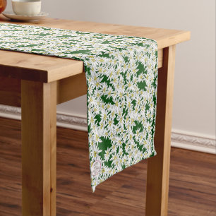 Edelweiss Sound of Music Flower Hand-Illustrated Long Table Runner