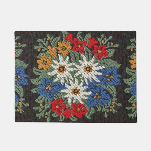 Edelweiss Swiss Alpine Flower Doormat (Front)