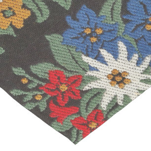 Edelweiss Swiss Alpine Flower Long Table Runner