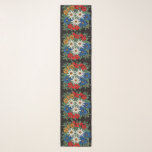 Edelweiss Swiss Alpine Flower Scarf<br><div class="desc">An image of a floral pattern with a needlework look of Edelweiss white Alpine flowers of Europe on your product. Blue,  red,  yellow,  and white colours. Leontopodium alpinum of Switzerland,  Germany,  and Austria.</div>