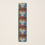 Edelweiss Swiss Alpine Flower Scarf<br><div class="desc">An image of a floral pattern with a needlework look of Edelweiss white Alpine flowers of Europe on your product. Blue,  red,  yellow,  and white colours. Leontopodium alpinum of Switzerland,  Germany,  and Austria.</div>