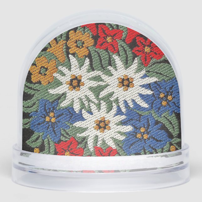 Edelweiss Swiss Alpine Flower  Snowglobe (Front)