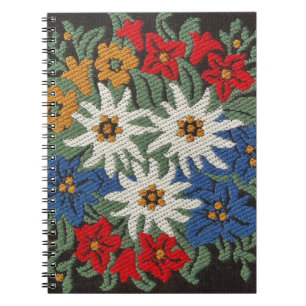 Edelweiss Swiss Alpine Flower Spiral Notebook